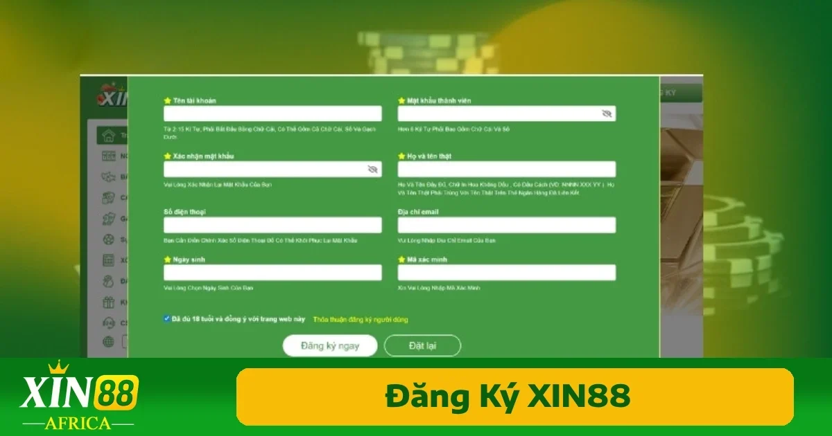 Việc đăng ký tài khoản xin88 là bước đầu tiên và cực kỳ quan trọng để người chơi có thể truy cập vào nền tảng cá cược.